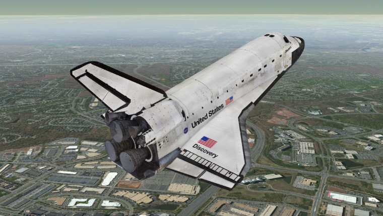Streamlining a High-resolution 3D Model of the Space Shuttle 'Discovery'