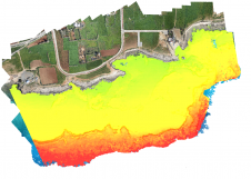 深度测量法从无人机图像放大ery and Machine Learning