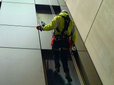 Abseiling with a Handheld Scanner